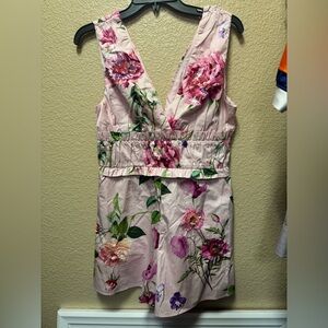 Vibrant Pink Floral Romper